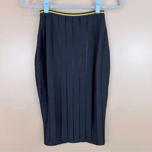 Missguided Dresses & Skirts - Missguided Black Sheer Striped Skirt sz 1 NWT Witchy Goth Vamp Whimsigoth